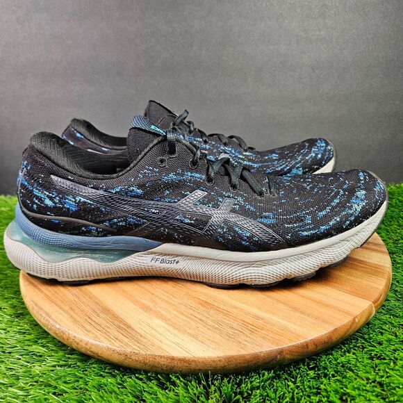 Asics Gel-Nimbus 24 Shoes Mens Size 12.5 Black Running Sneakers Marathon Jogging - Picture 1 of 13
